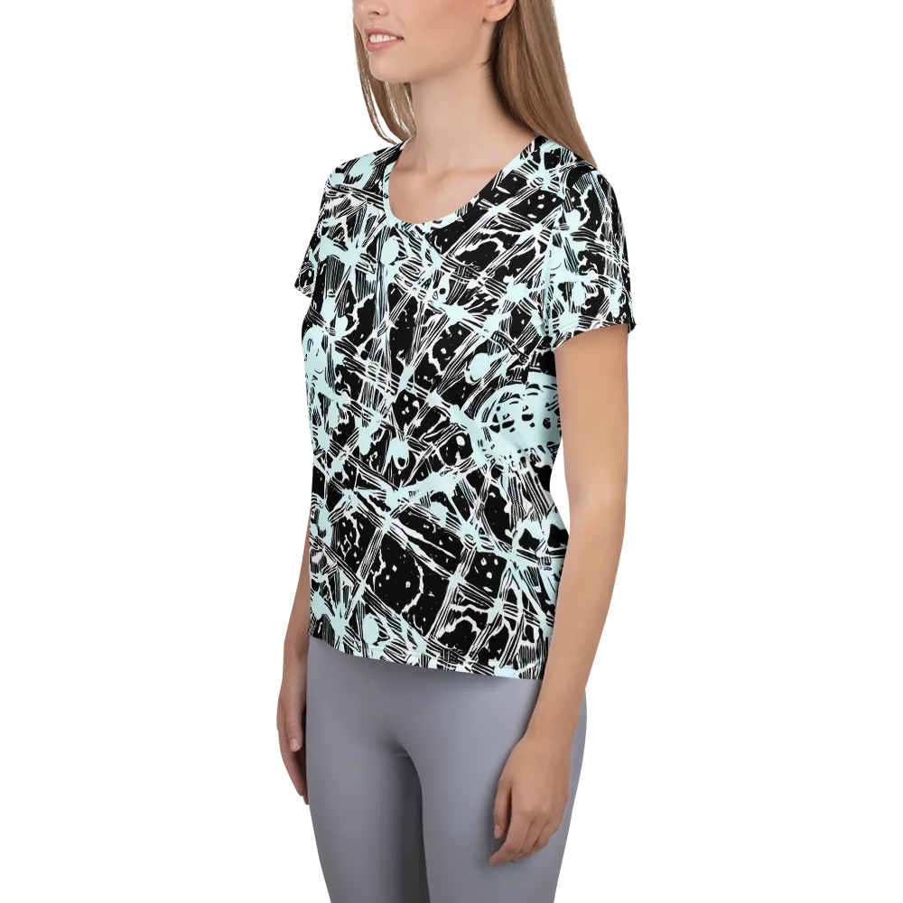 Polar Static on Women's Athletic T-Shirt — Left
