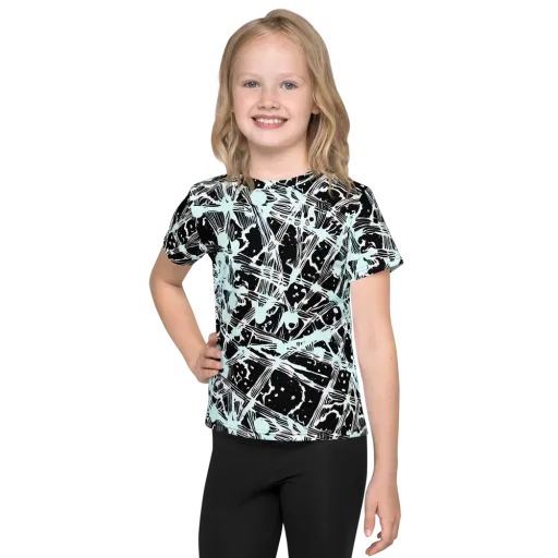 Polar Static on a Kids Crew Neck T-Shirt