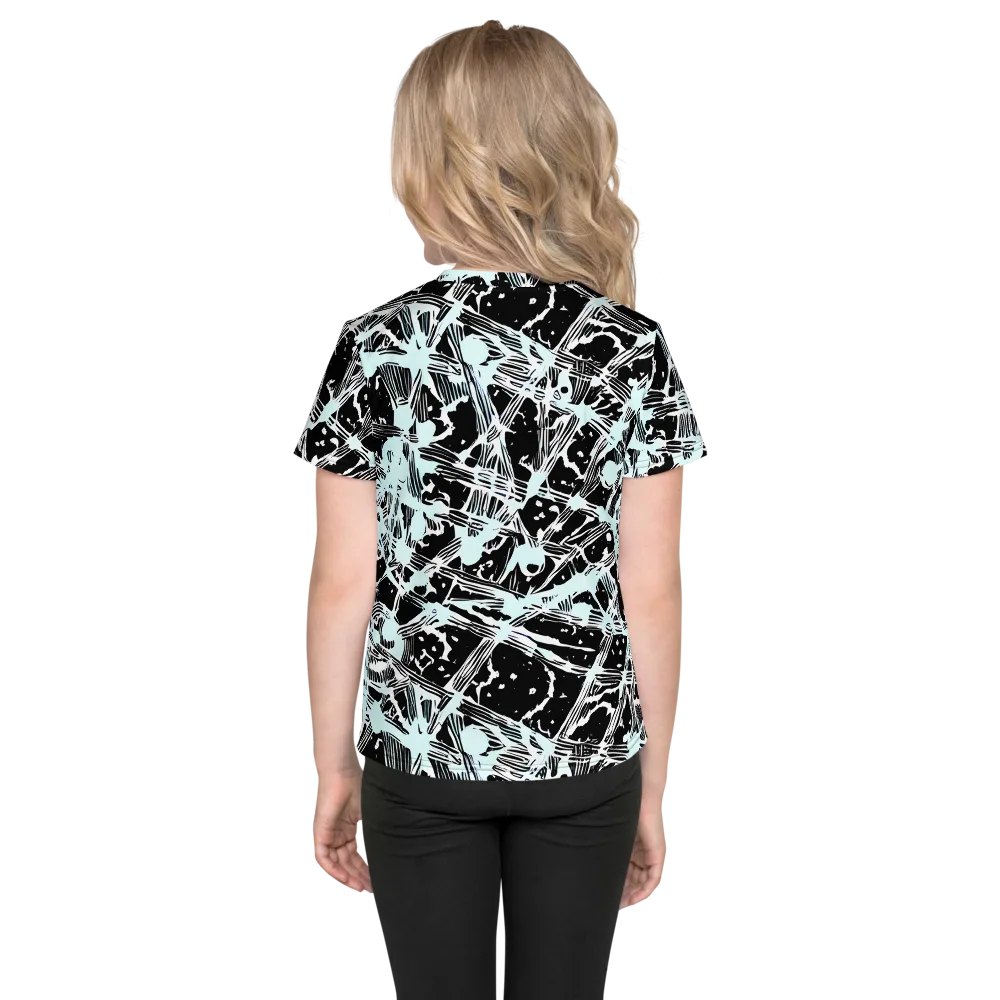 Polar Static on Kids Crew Neck T-Shirt — Back