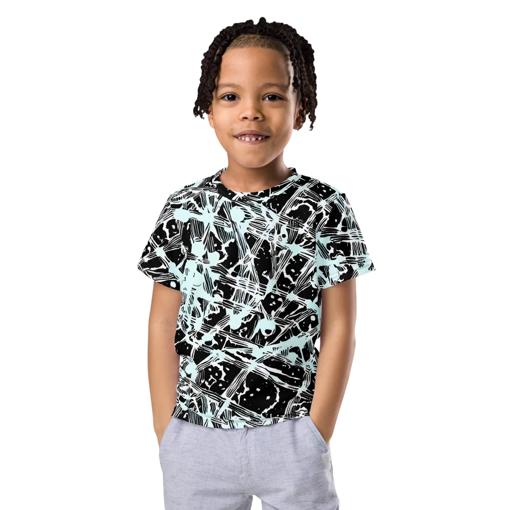 Polar Static on Kids Crew Neck T-Shirt — Front