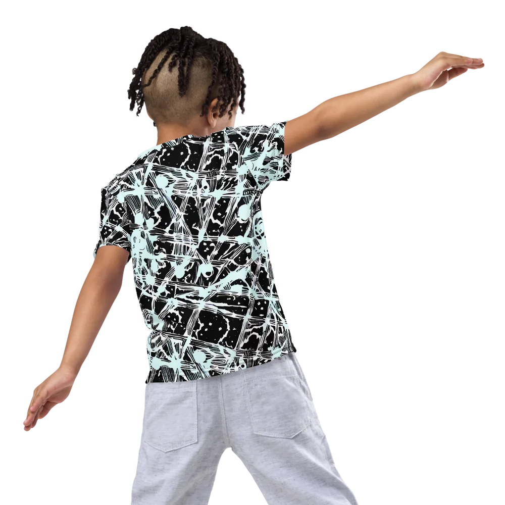 Polar Static on Kids Crew Neck T-Shirt — Back