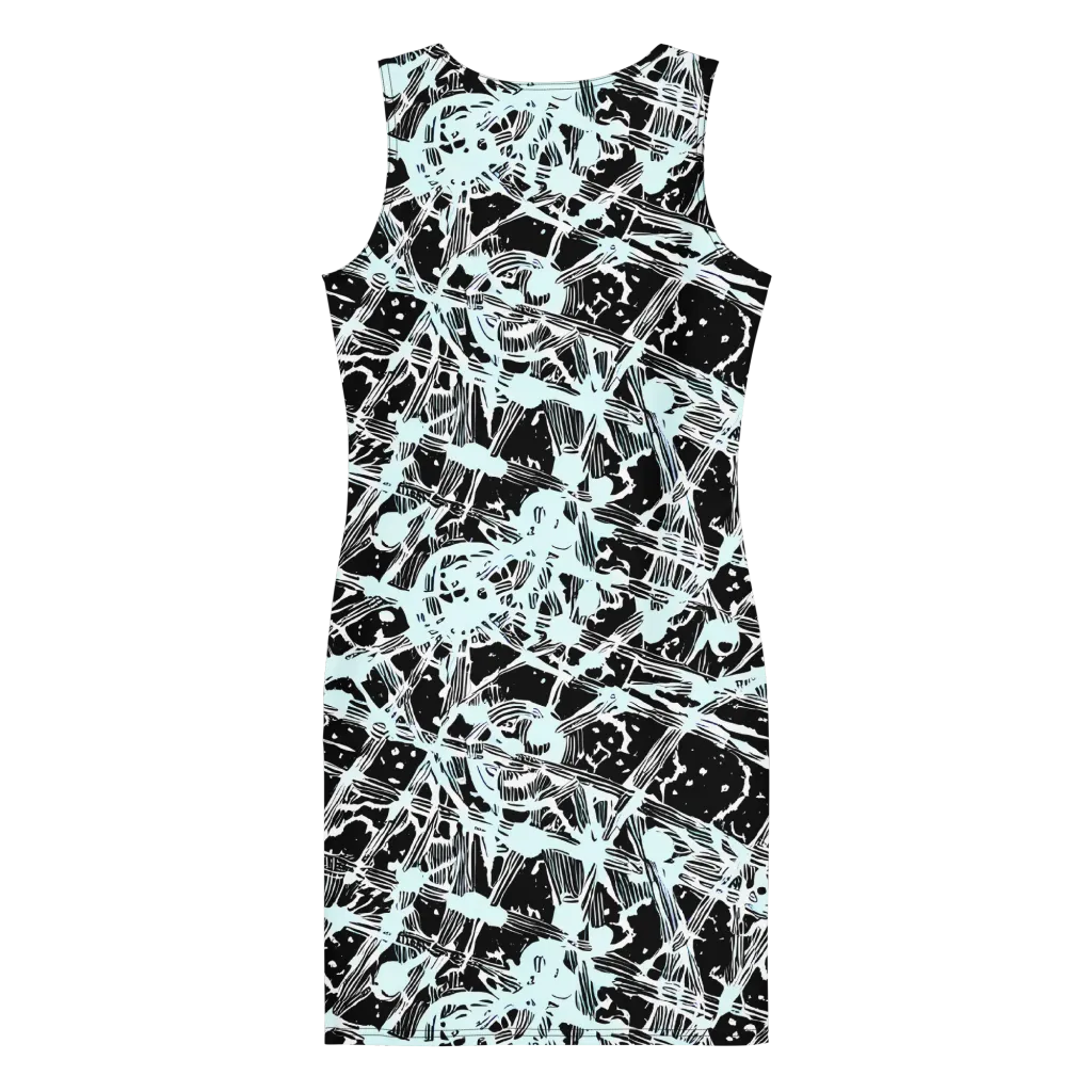 Polar Static on Bodycon Dress — Back