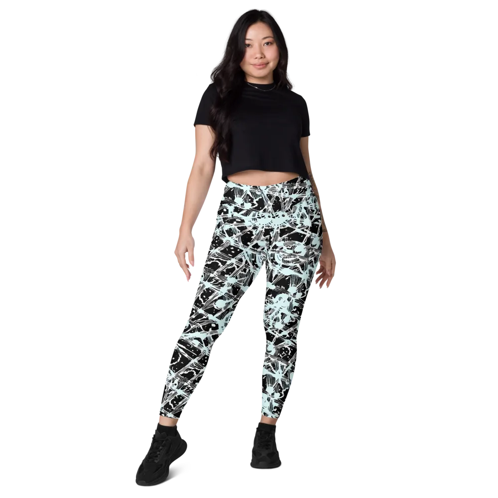 Polar Static on Leggings with Pockets — Front