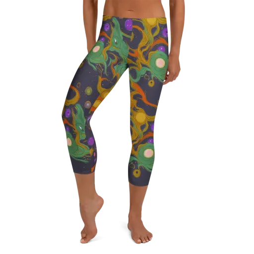 Stellar Marbling on a Capri Leggings
