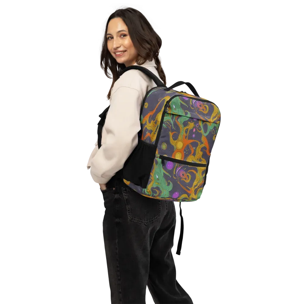 Stellar Marbling on Utility Backpack — Back
