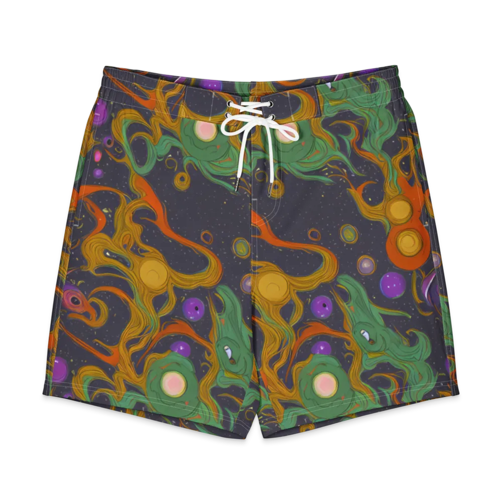 Stellar Marbling on Men's Board Shorts — Front