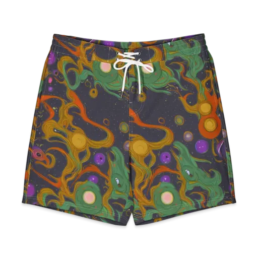 Stellar Marbling on a Men's Board Shorts