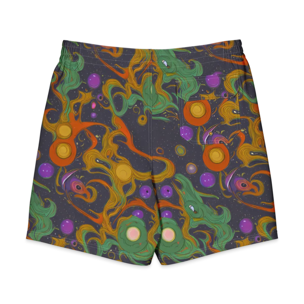 Stellar Marbling on Men's Board Shorts — Back