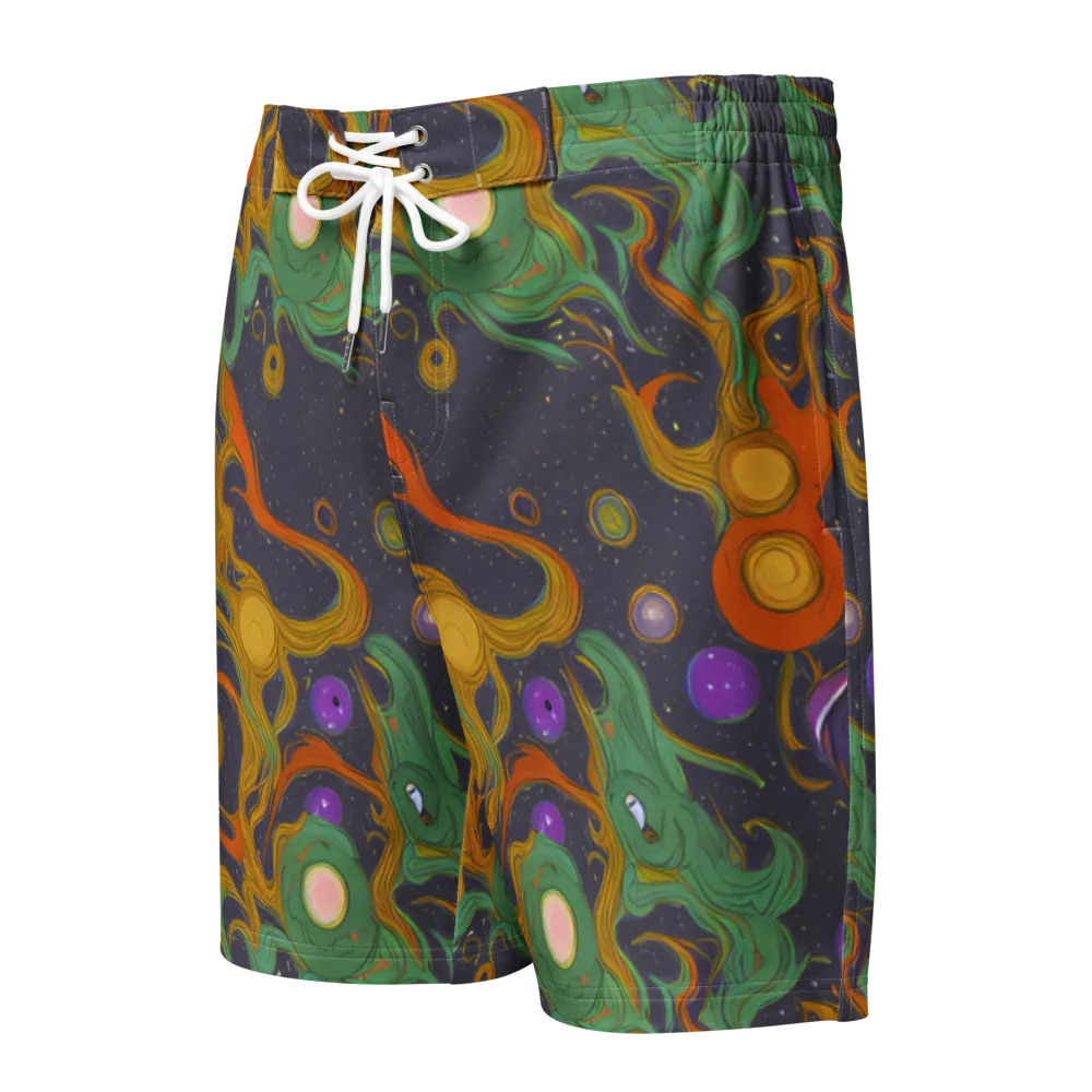 Stellar Marbling on Men's Board Shorts — Front