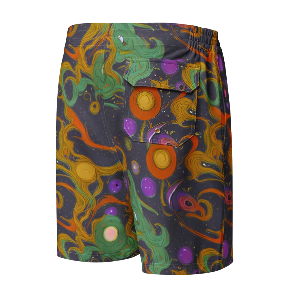 Stellar Marbling on Men's Board Shorts — Back