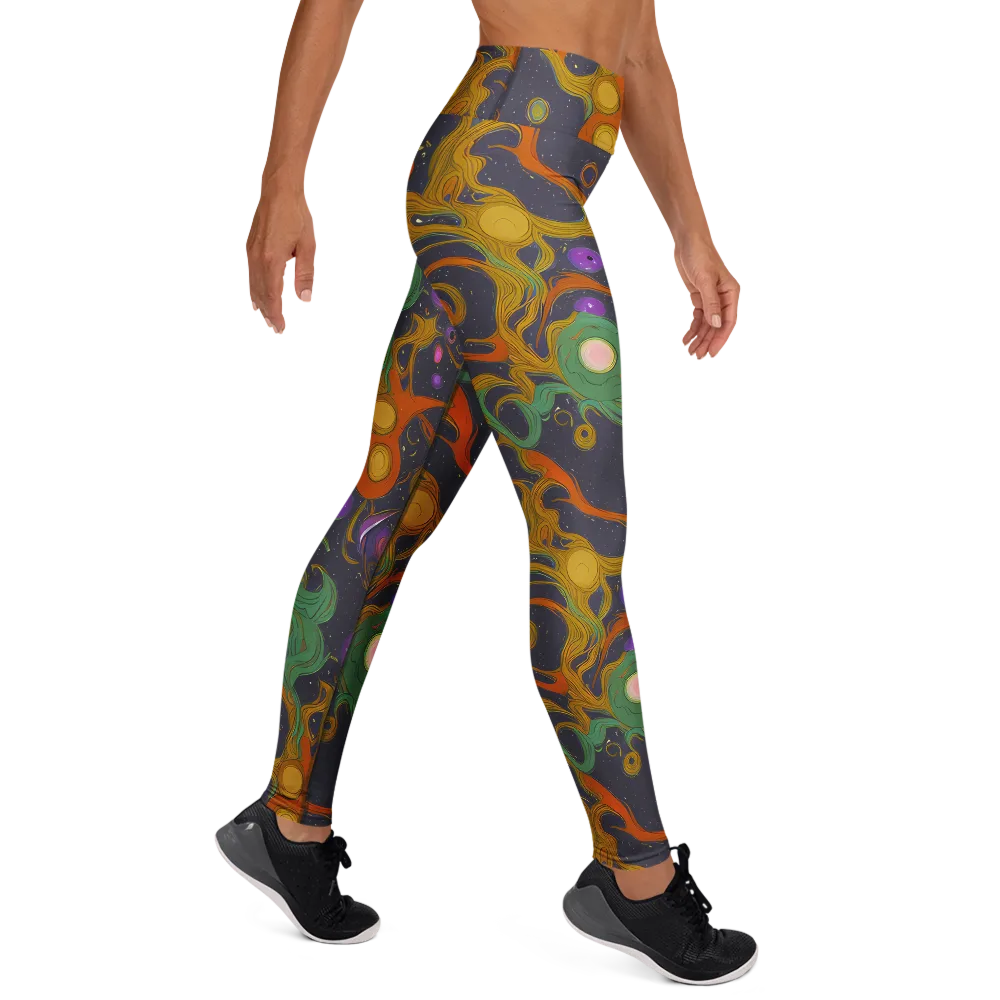 Stellar Marbling on Yoga Leggings — Right