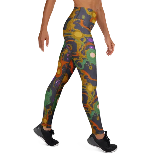 Stellar Marbling on a Yoga Leggings