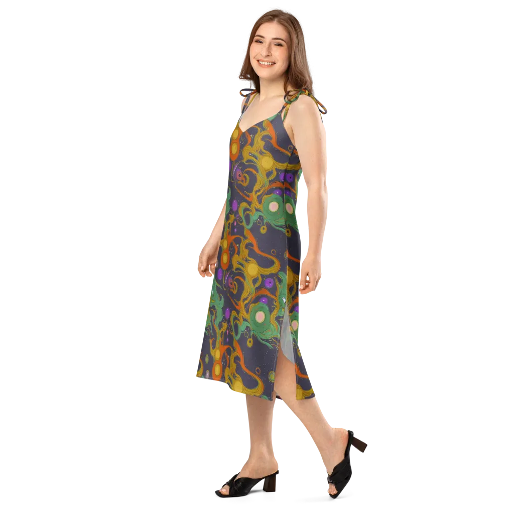 Stellar Marbling on Slip Dress — Left Front