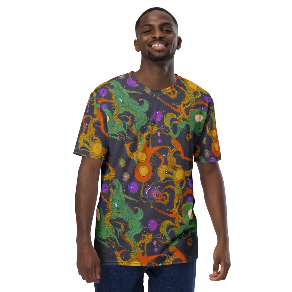 Stellar Marbling on Men's Crew Neck T-Shirt — Front