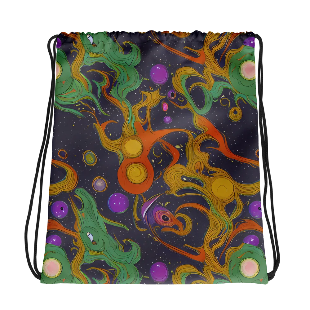 Stellar Marbling on Drawstring Bag — Photo