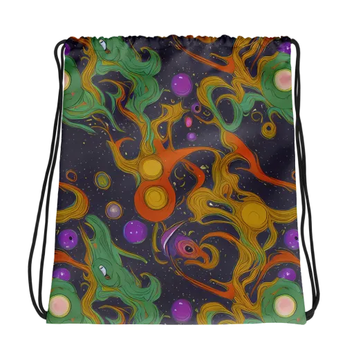 Stellar Marbling on a Drawstring Bag