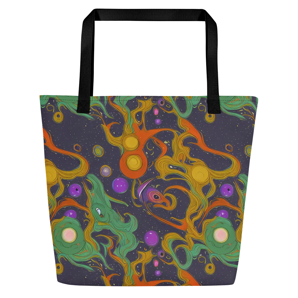 Stellar Marbling on Large Tote Bag W/ Pocket — Front