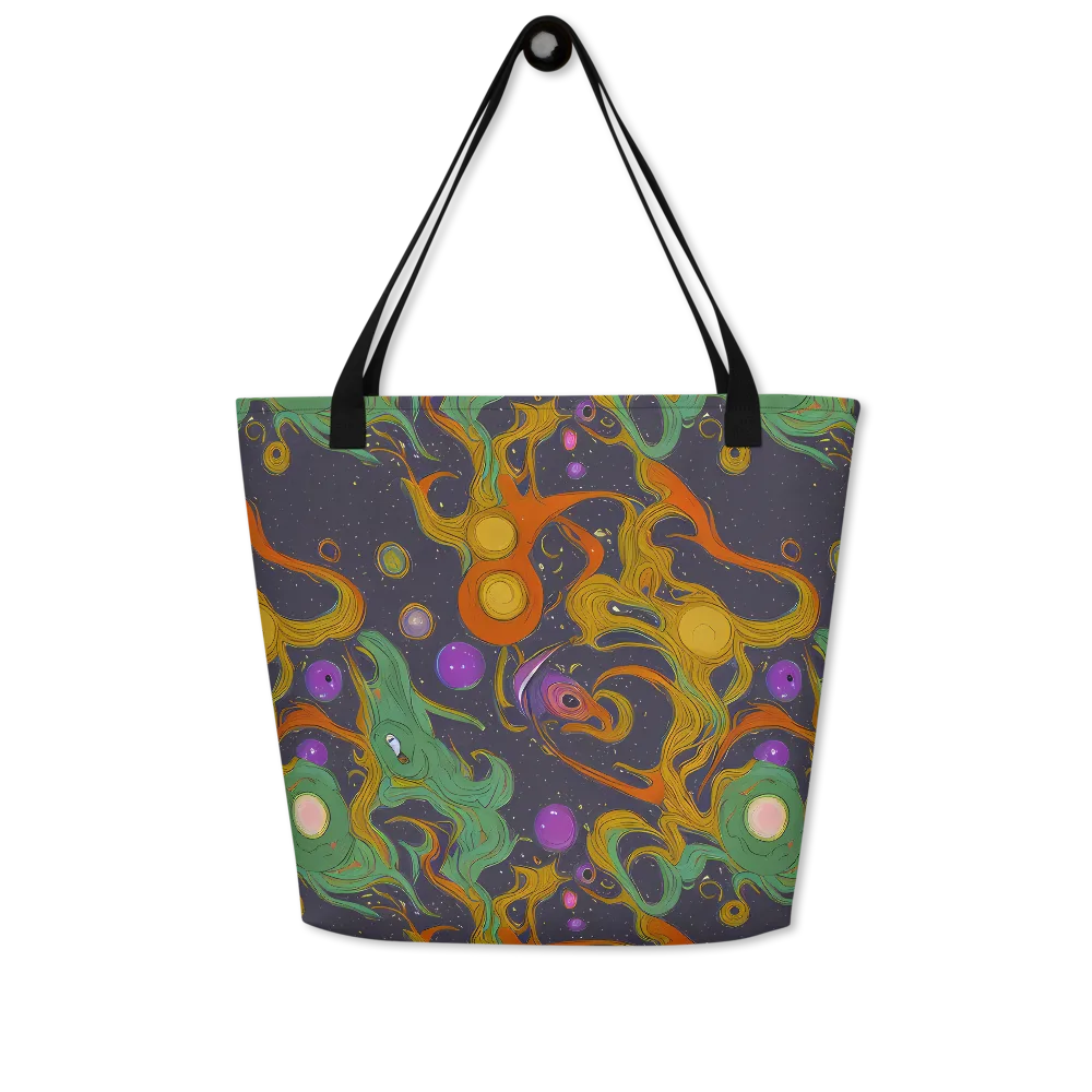 Stellar Marbling on Large Tote Bag W/ Pocket — Front