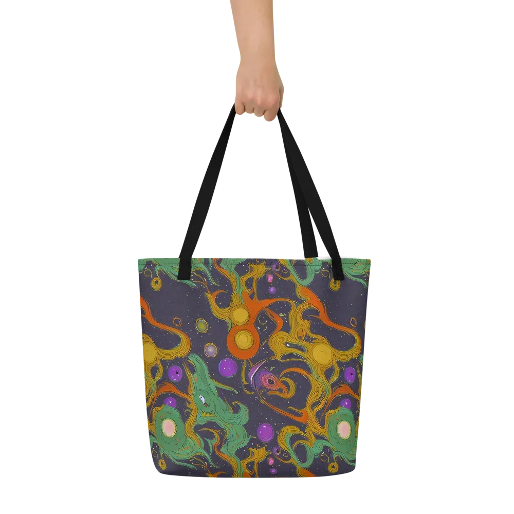 Stellar Marbling on Large Tote Bag W/ Pocket — Front
