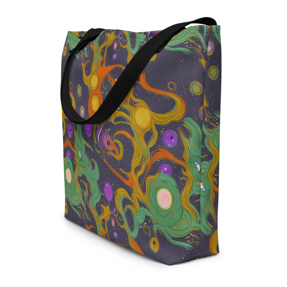 Stellar Marbling on Large Tote Bag W/ Pocket — Front