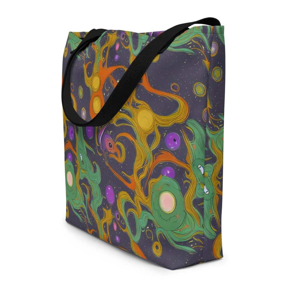 Stellar Marbling on Large Tote Bag W/ Pocket — Front