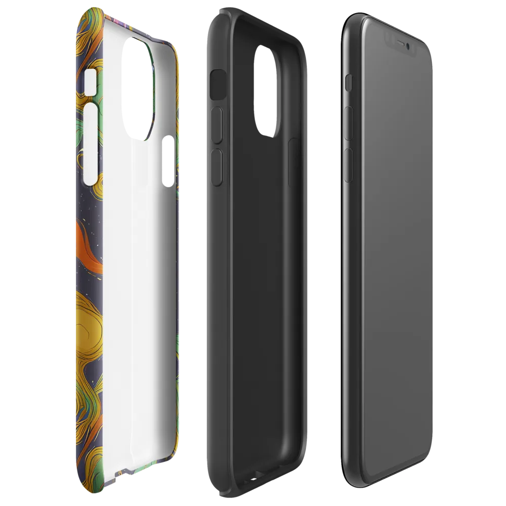 Stellar Marbling on Tough Case for iPhone® — Right