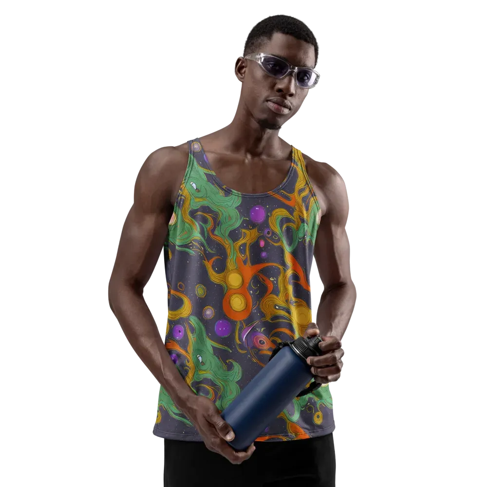 Stellar Marbling on Men's Tank Top — Front