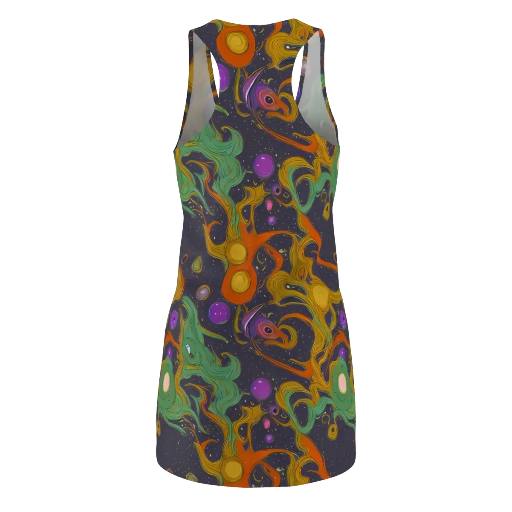 Stellar Marbling on Racerback Dress — Back
