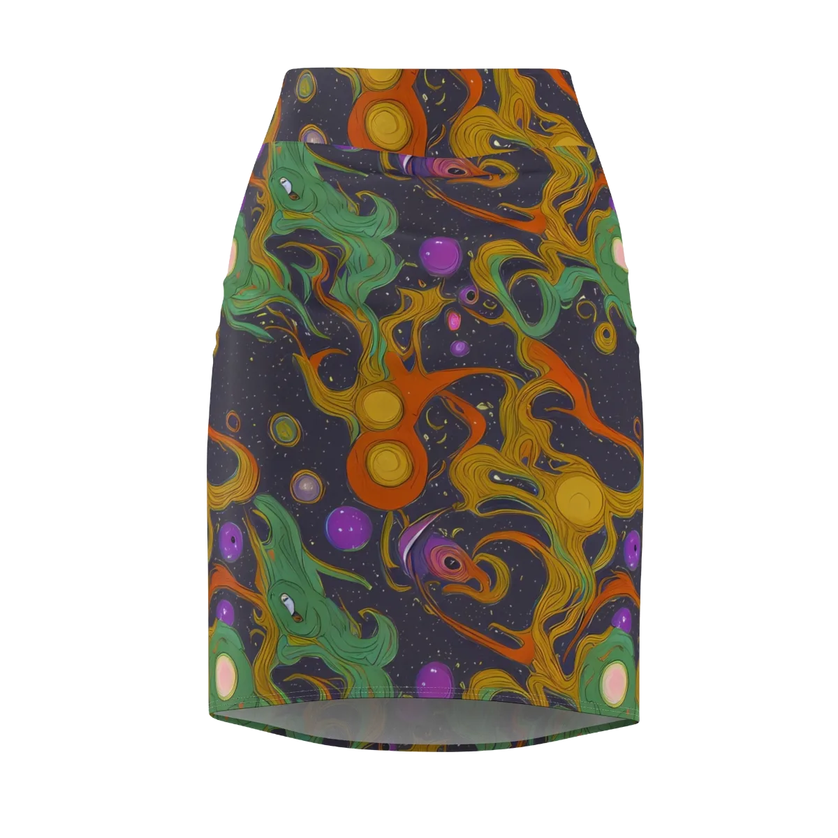Stellar Marbling on Pencil Skirt — Front