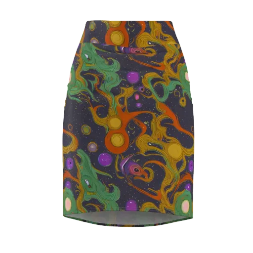 Stellar Marbling on a Pencil Skirt