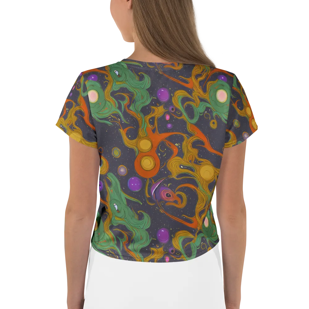 Stellar Marbling on Crop Tee — Back