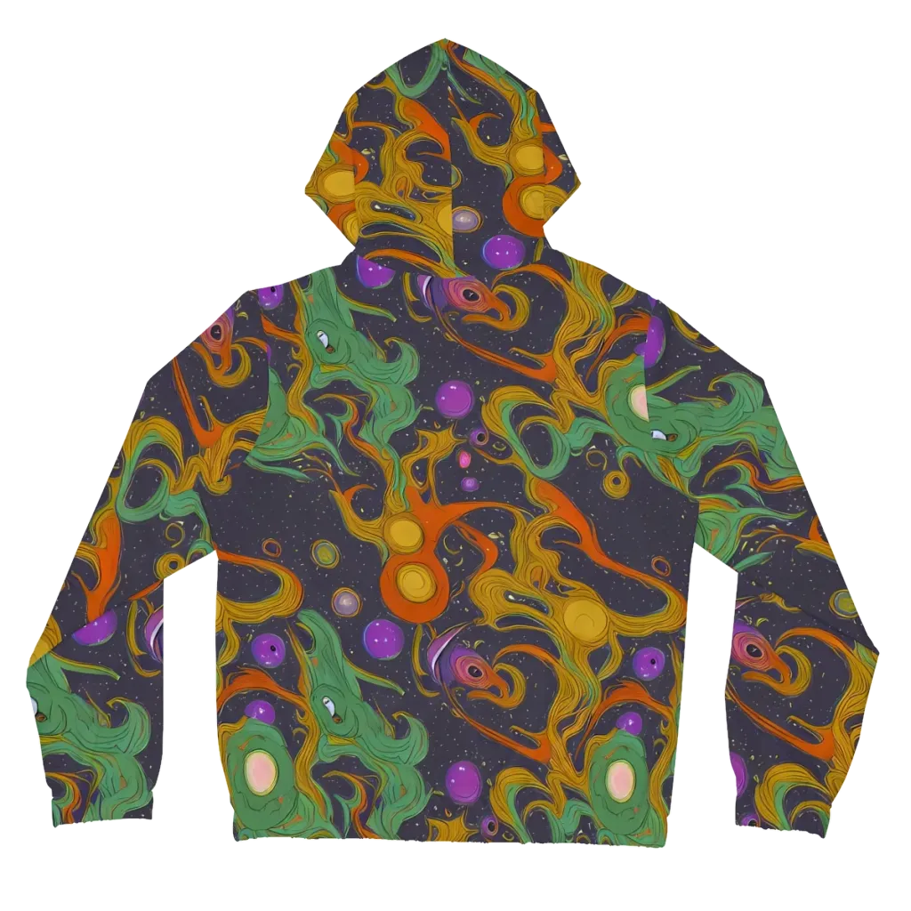 Stellar Marbling on Women's Full-Zip Hoodie — Back