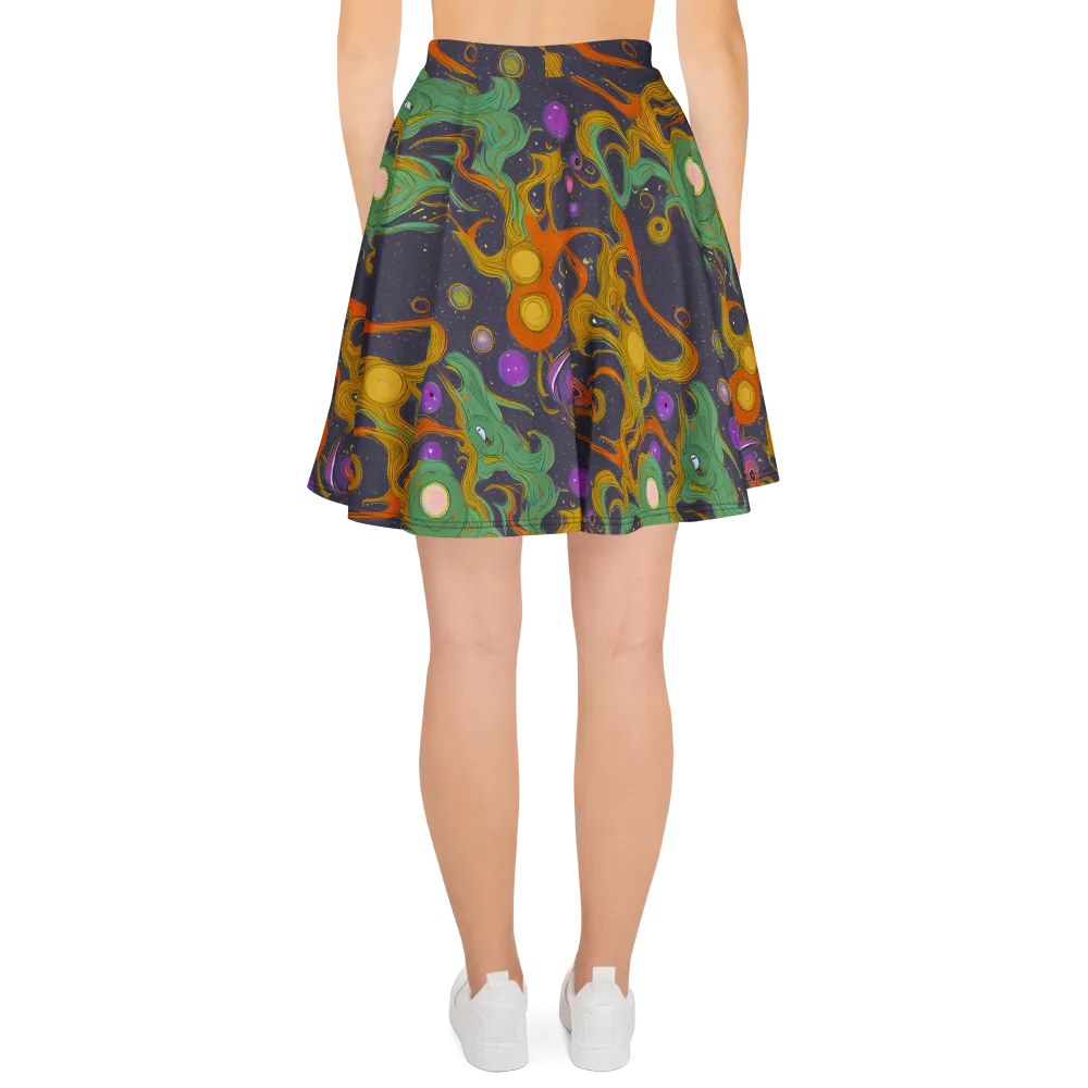 Stellar Marbling on Skater Skirt — Back