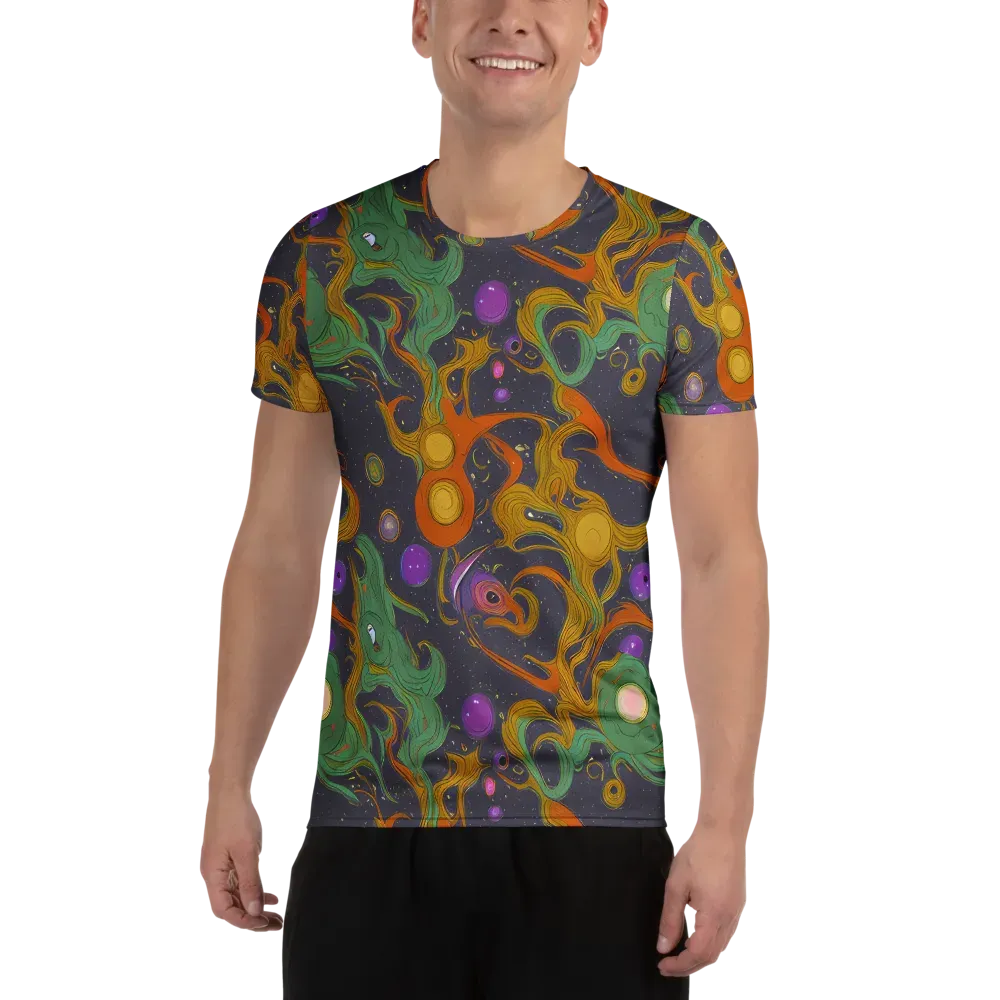 Stellar Marbling on Men's Athletic T-Shirt — Front