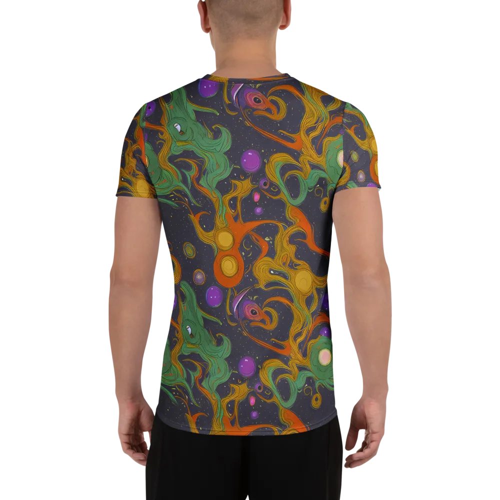 Stellar Marbling on Men's Athletic T-Shirt — Back