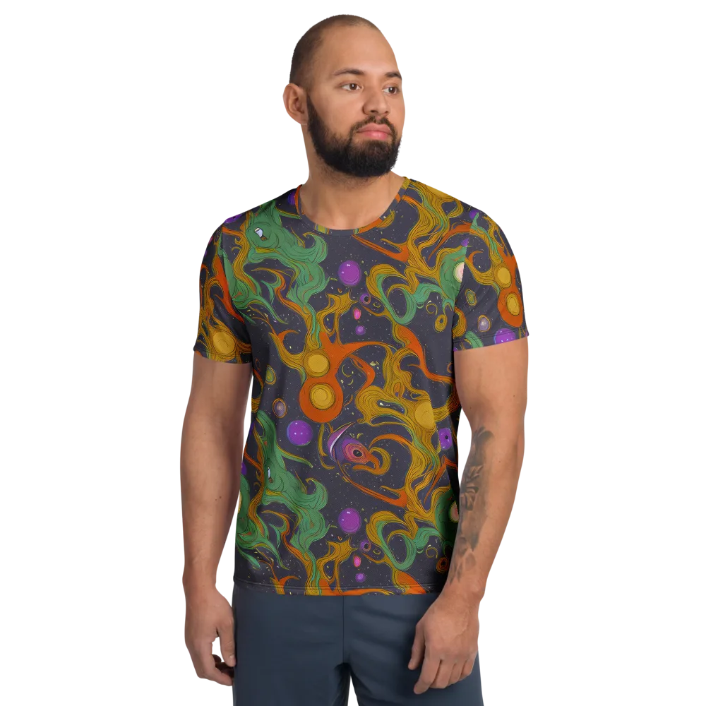 Stellar Marbling on Men's Athletic T-Shirt — Front