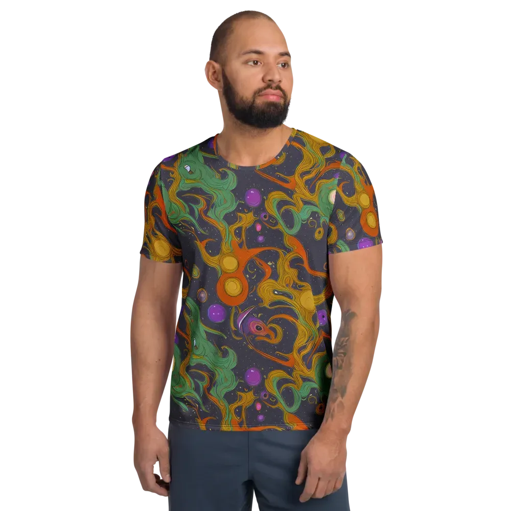 Stellar Marbling on Men's Athletic T-Shirt — Front