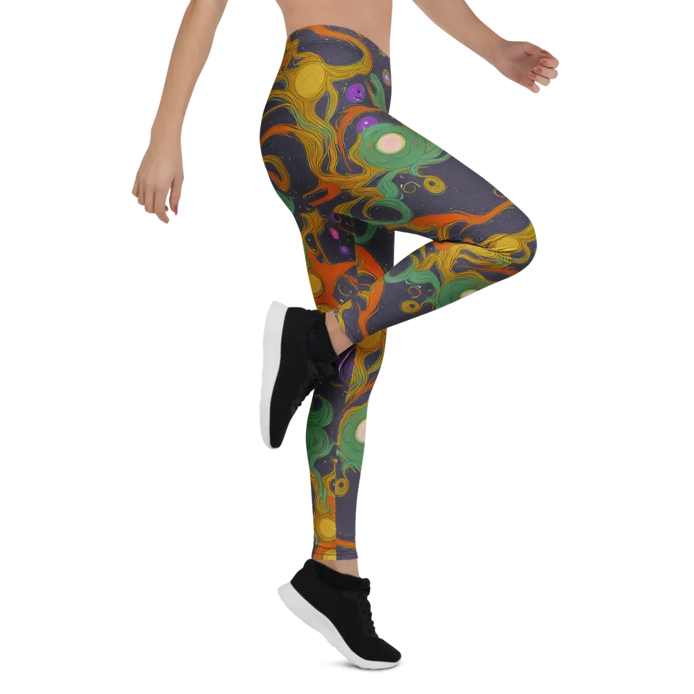Stellar Marbling on Leggings — Right