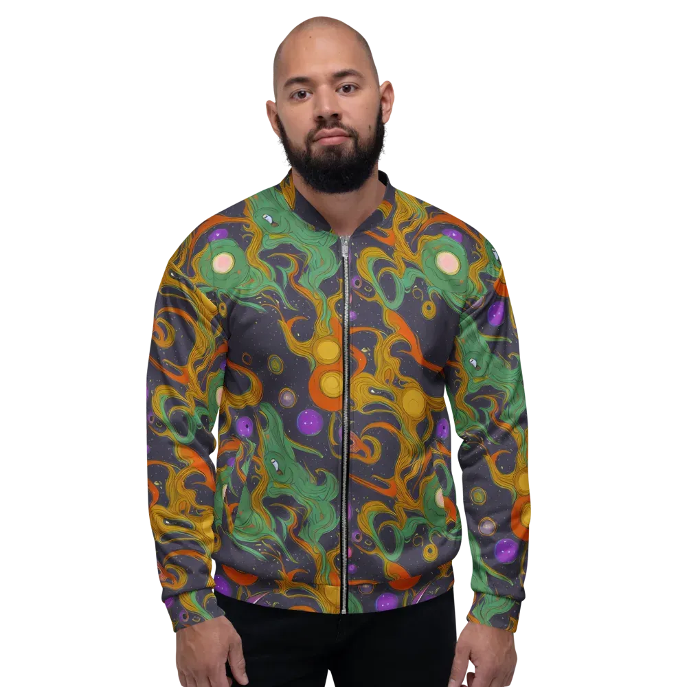 Stellar Marbling on Bomber Jacket — Front