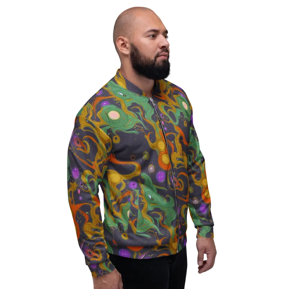 Stellar Marbling on Bomber Jacket — Right
