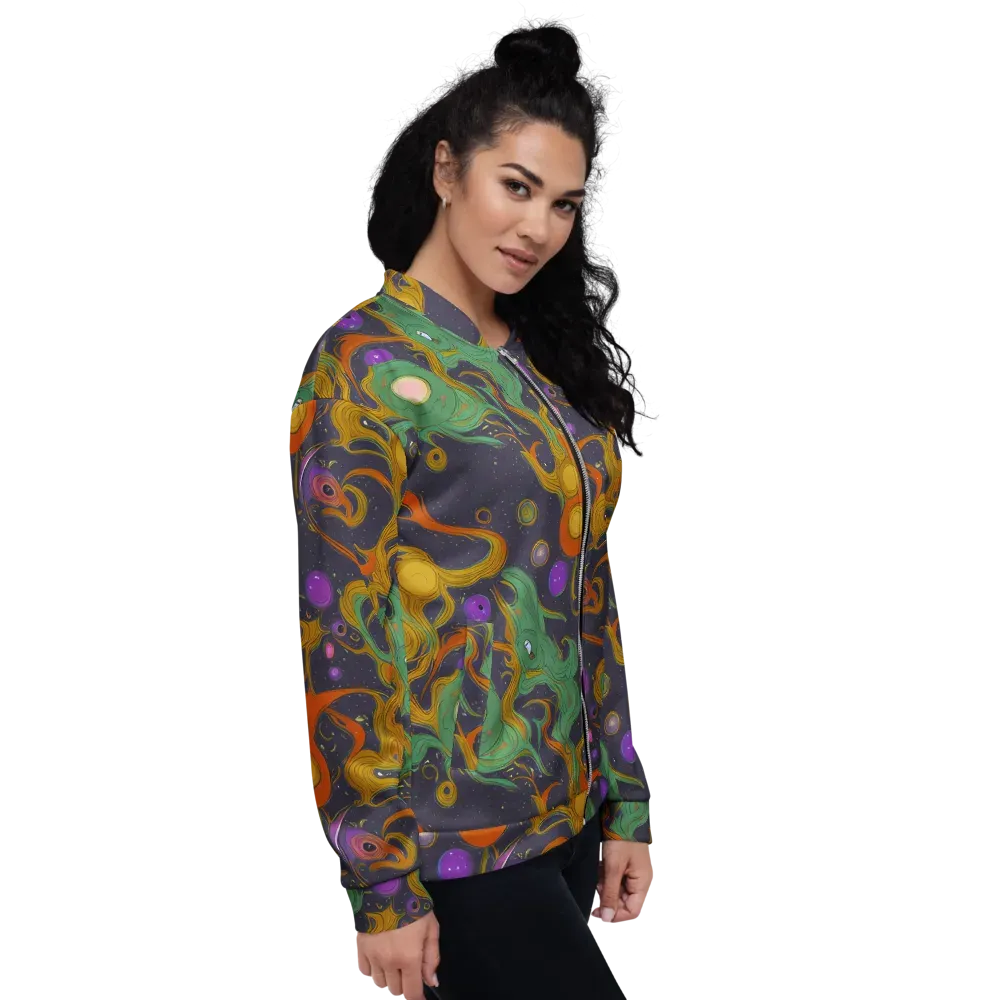 Stellar Marbling on Bomber Jacket — Right