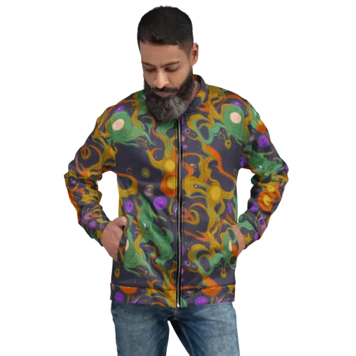 Stellar Marbling on a Bomber Jacket