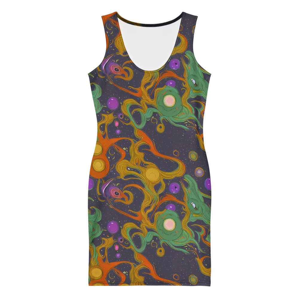 Stellar Marbling on Bodycon Dress — Front