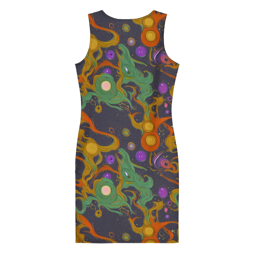 Stellar Marbling on Bodycon Dress — Back