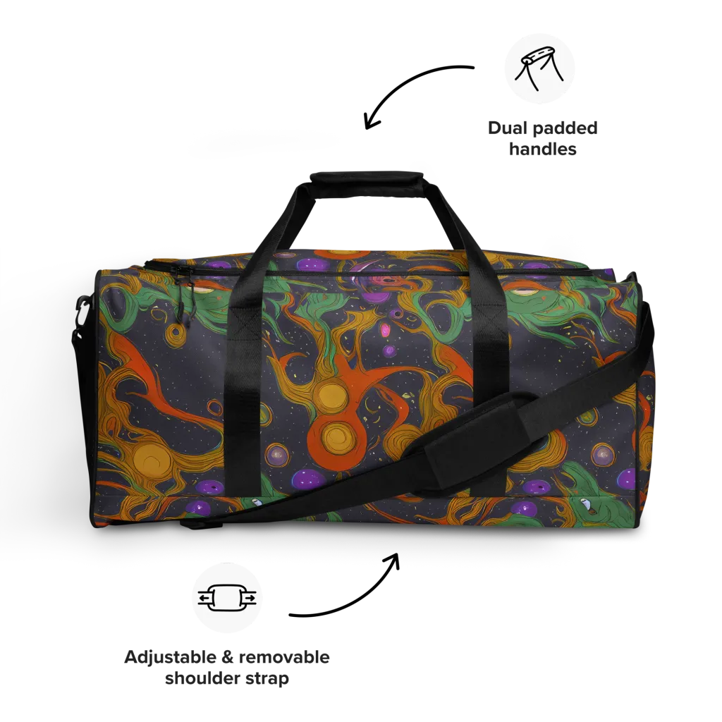Stellar Marbling on Duffle Bag — Front