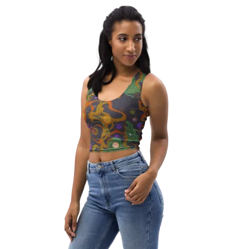 Stellar Marbling on a Crop Top