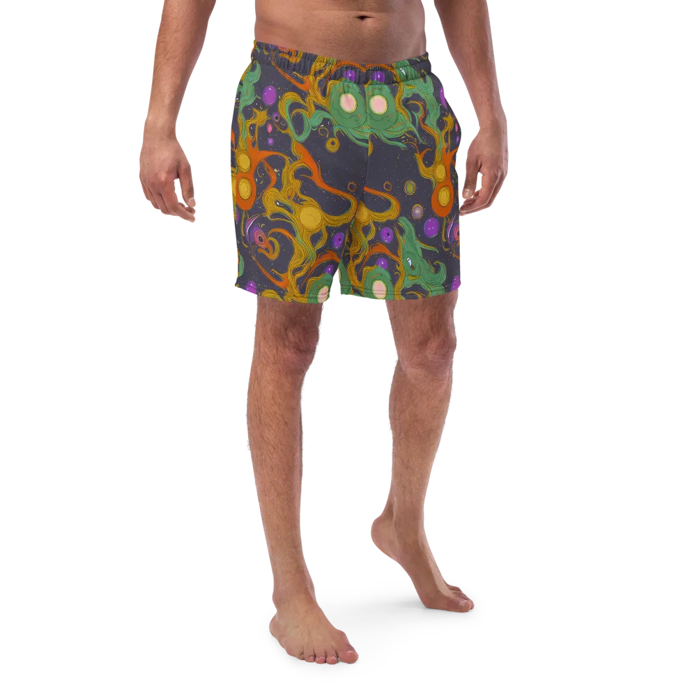 Stellar Marbling on Swim Trunks — Front