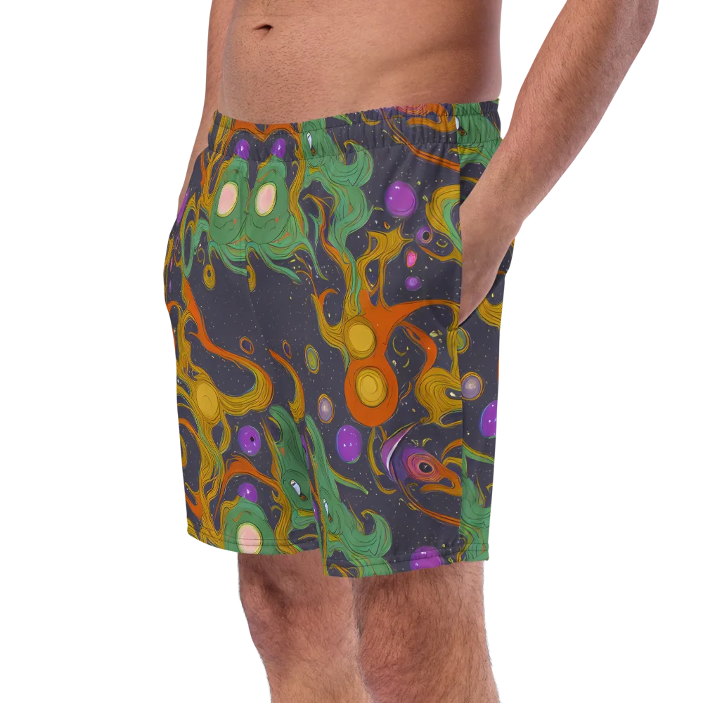 Stellar Marbling on Swim Trunks — Left Front