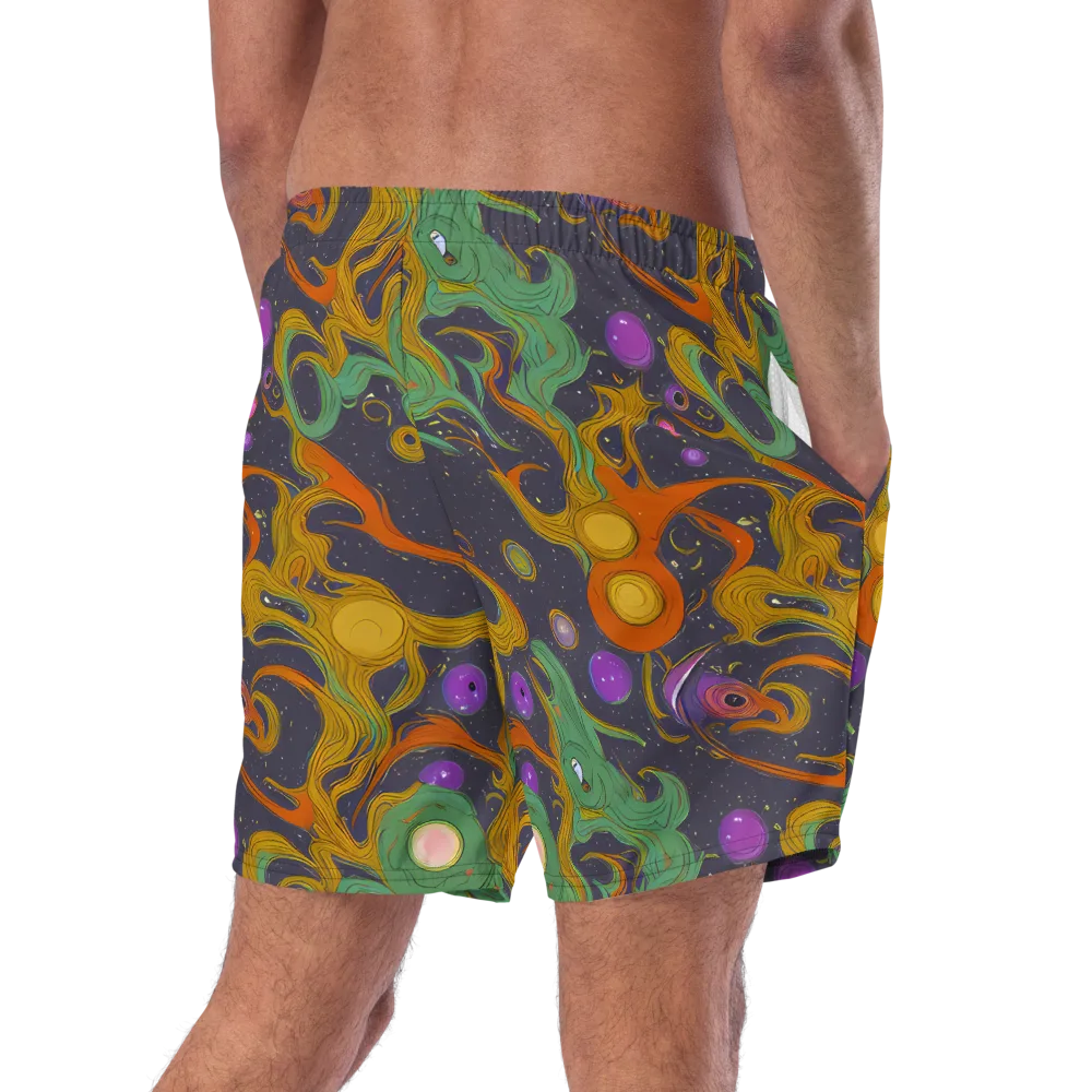 Stellar Marbling on Swim Trunks — Right Back