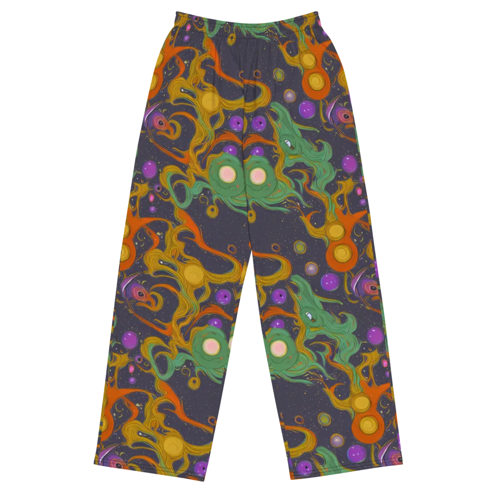 Stellar Marbling on Wide-Leg Pants — Front